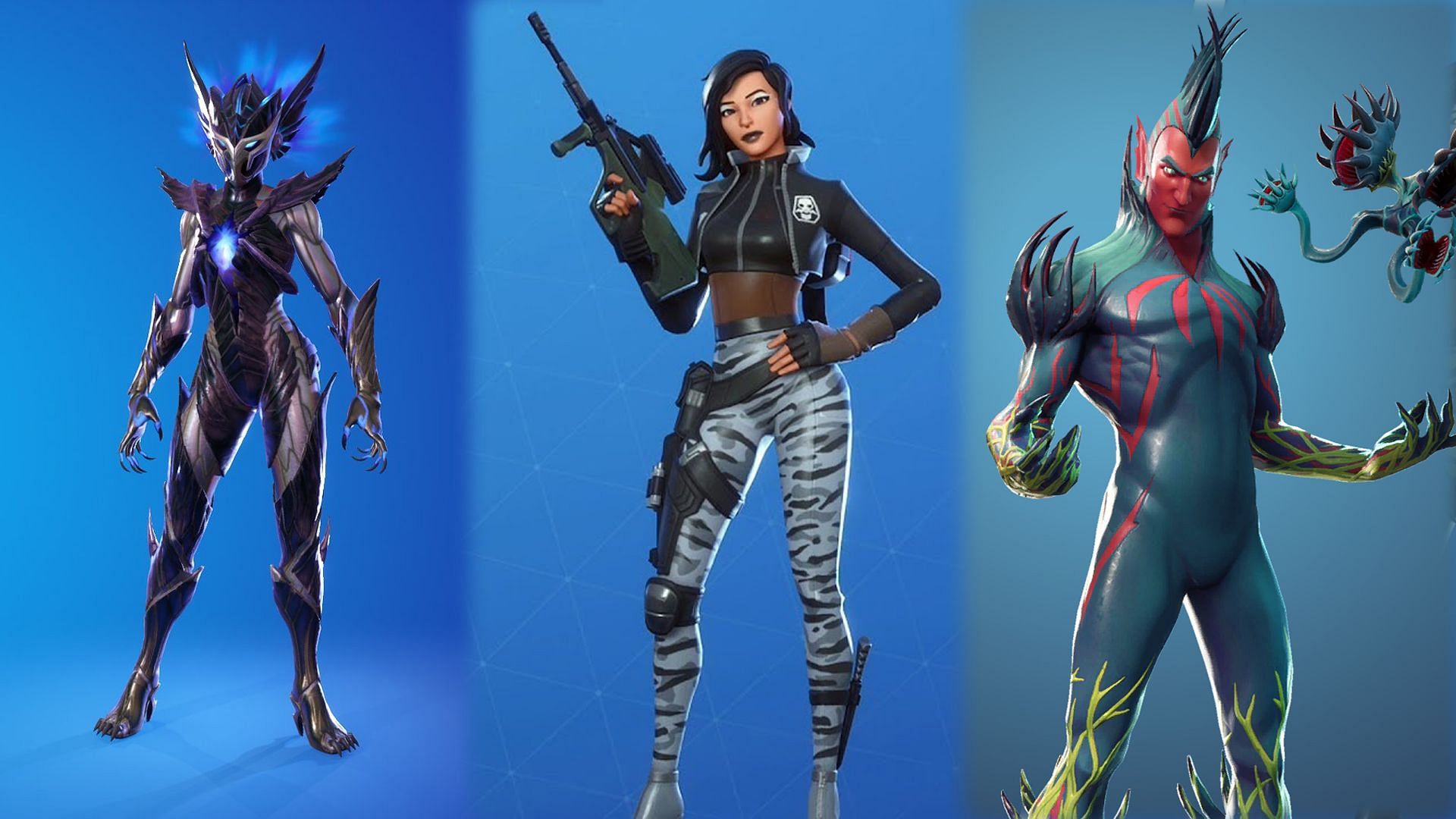The list of the Fortnite skins that got the least attention. (Image via Sportskeeda)