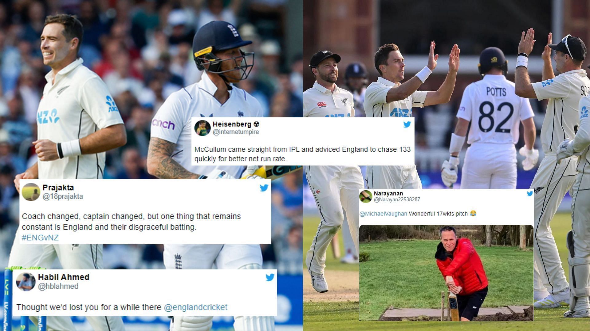 Fans trolled Ben Stokes and Co. for losing 7 wickets for just 41 runs.
