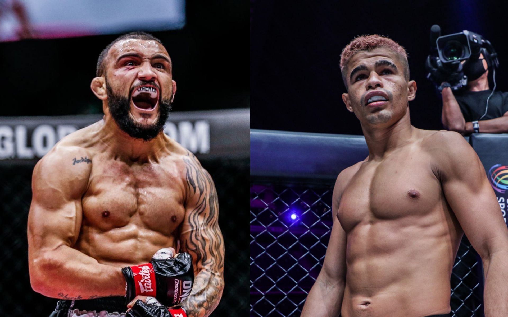 Fabricio Andrade (right) wants an emphatic win if he takes on John Lineker (left). [Photos ONE Championship]