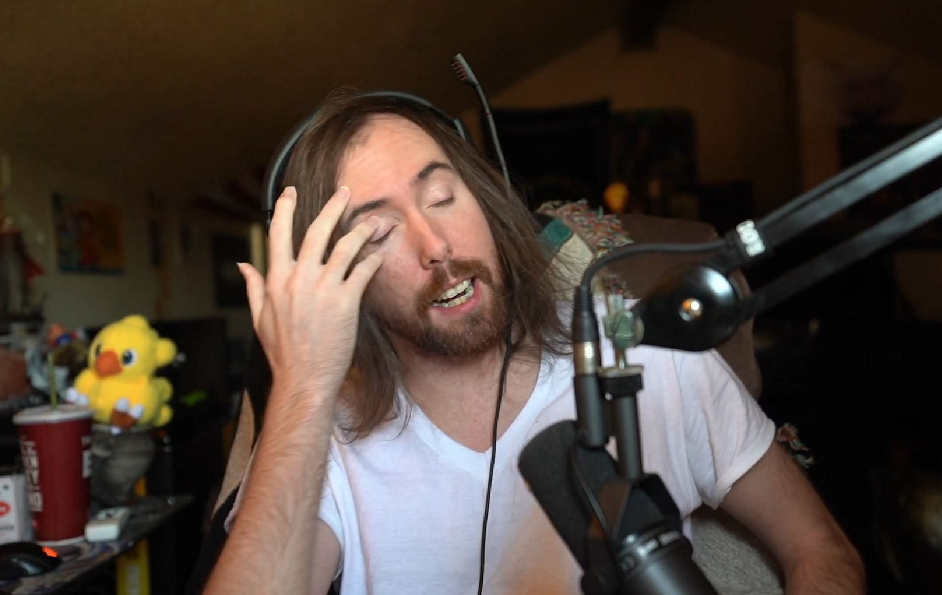 Asmongold was too stunned to speak after realizing the PvP status in Diablo Immortal (Image via Asmongold/Twitch)