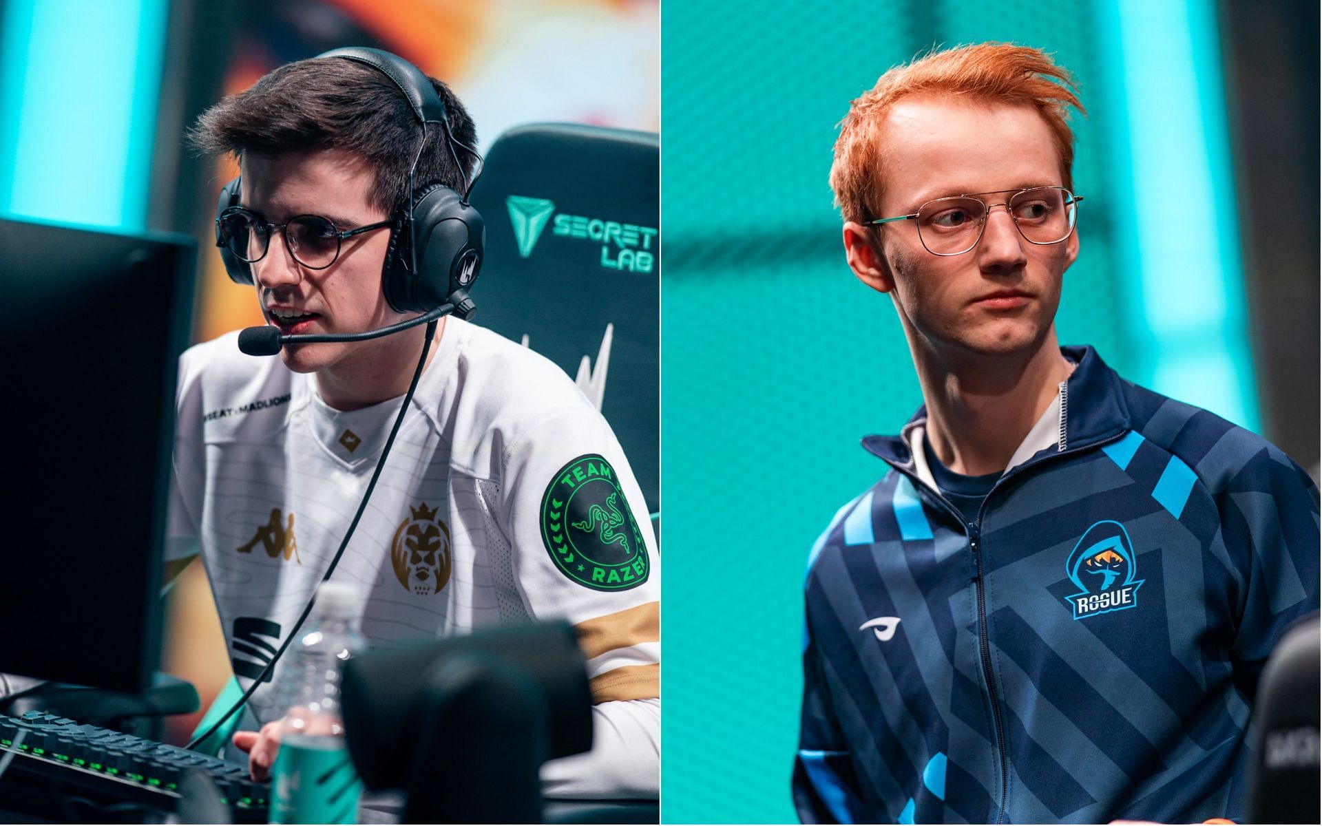 Larrsen and Elyoya will be the key figures when Rogue and MAD Lions clash during day 3 of week 1 (Image via Riot Games)