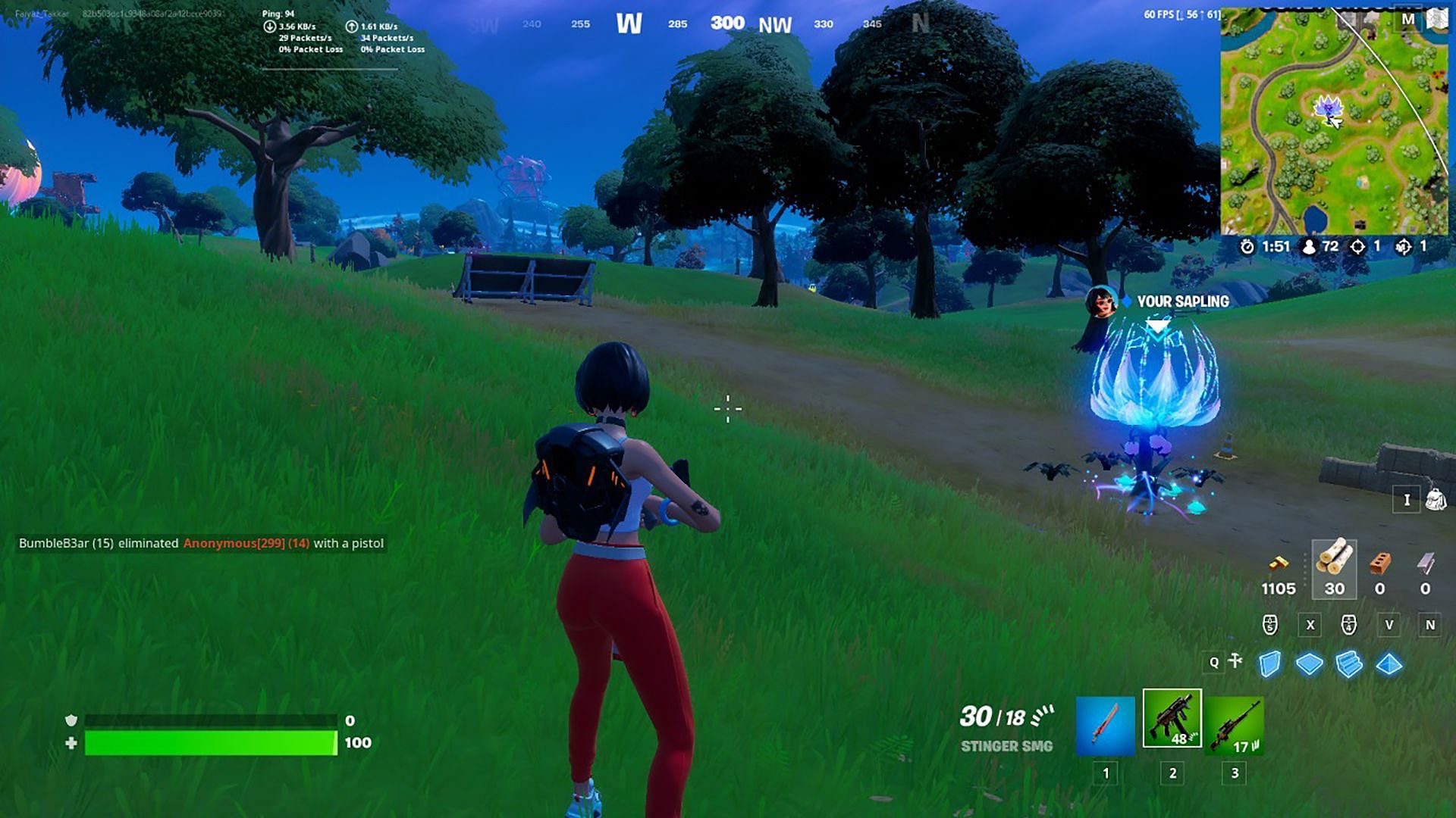 A player hip firing in the game (Image via Epic Games)