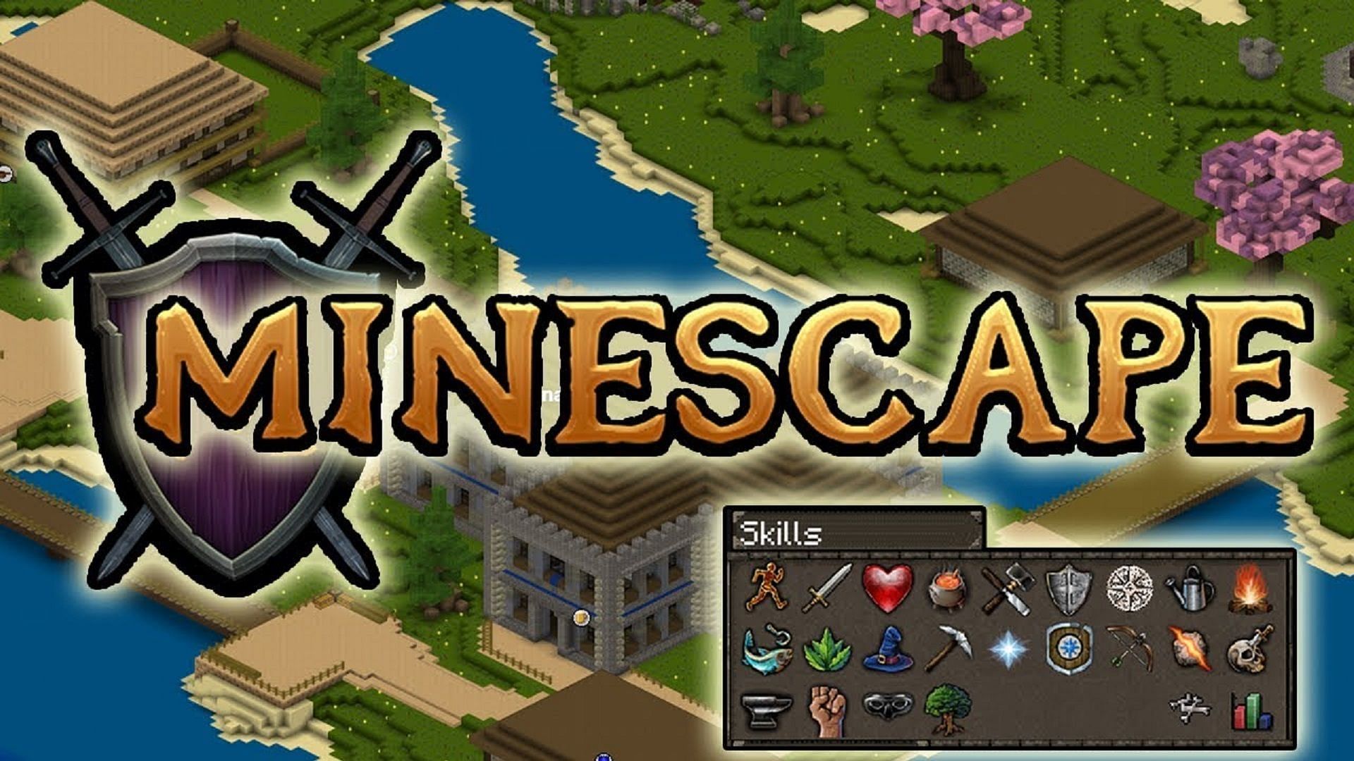 Minescape blends Minecraft with the RPG elements of Runescape (Image via FlippingOldschool/YouTube)