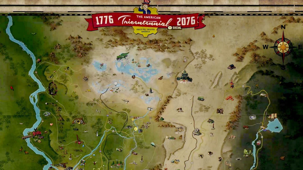 How big is the Fallout 76 map?