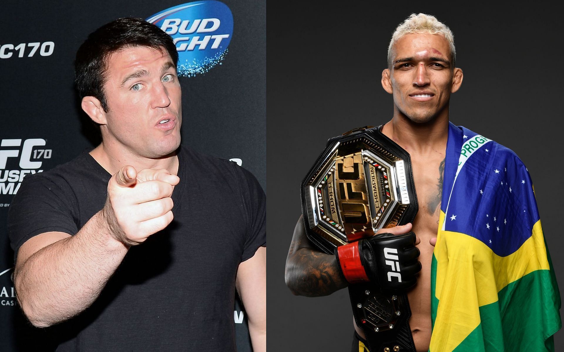 Chael Sonnen (left) and Charles Oliveira (right) [Oliveira image via @ufc on Twitter]
