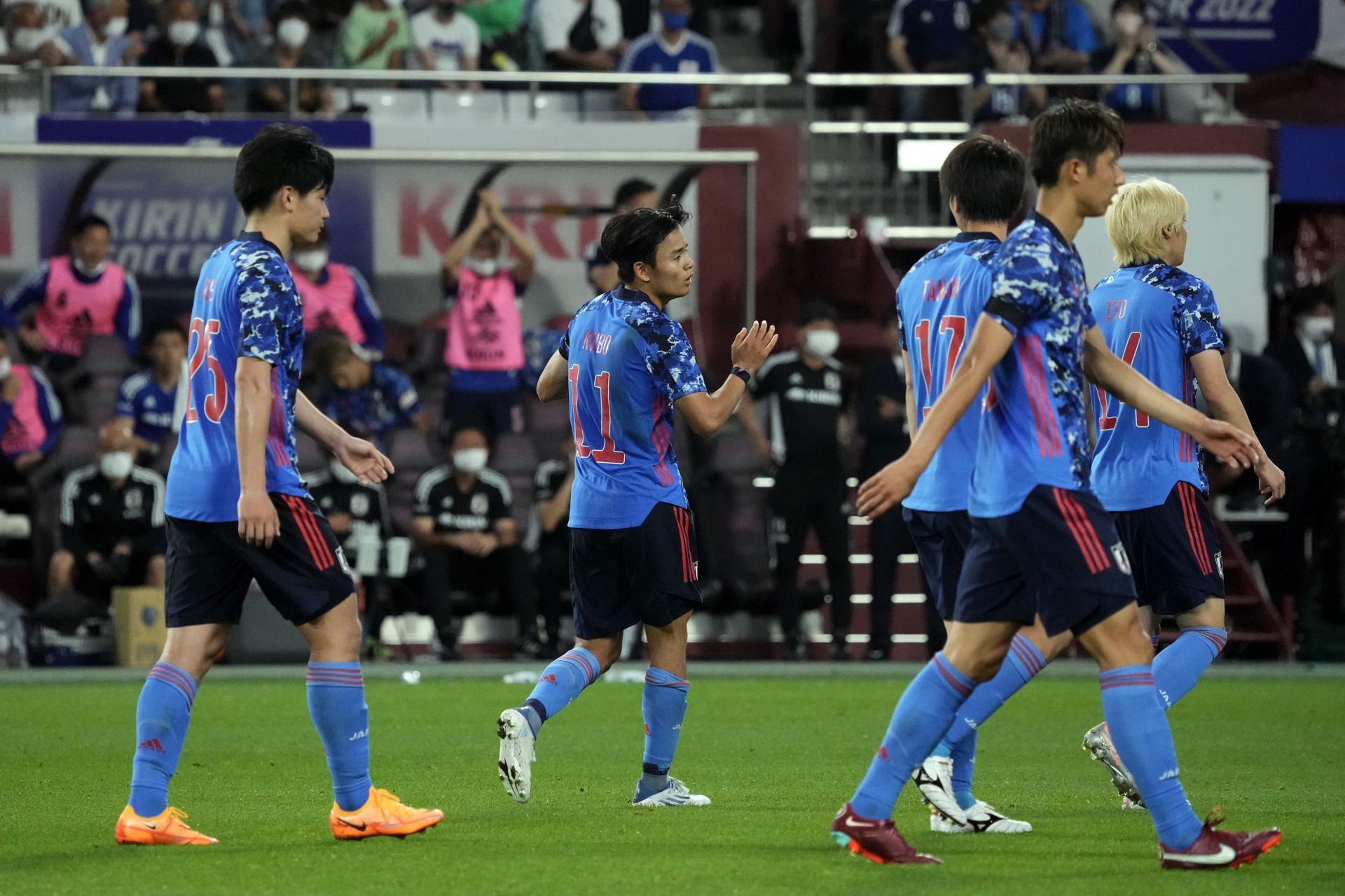 Japan and Tunisia will meet in the Kirin Cup final on Tuesday