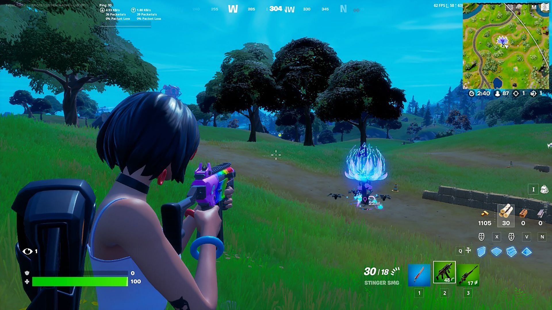 A player using Aim Down Sight in the game (Image via Epic Games)