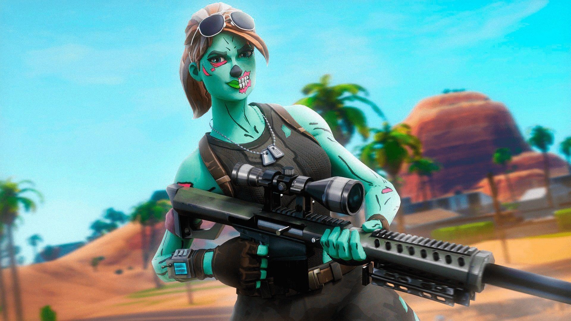 Ghoul Trooper is one of the most popular and the sweatiest Fortnite skins ever (Image via Epic Games)