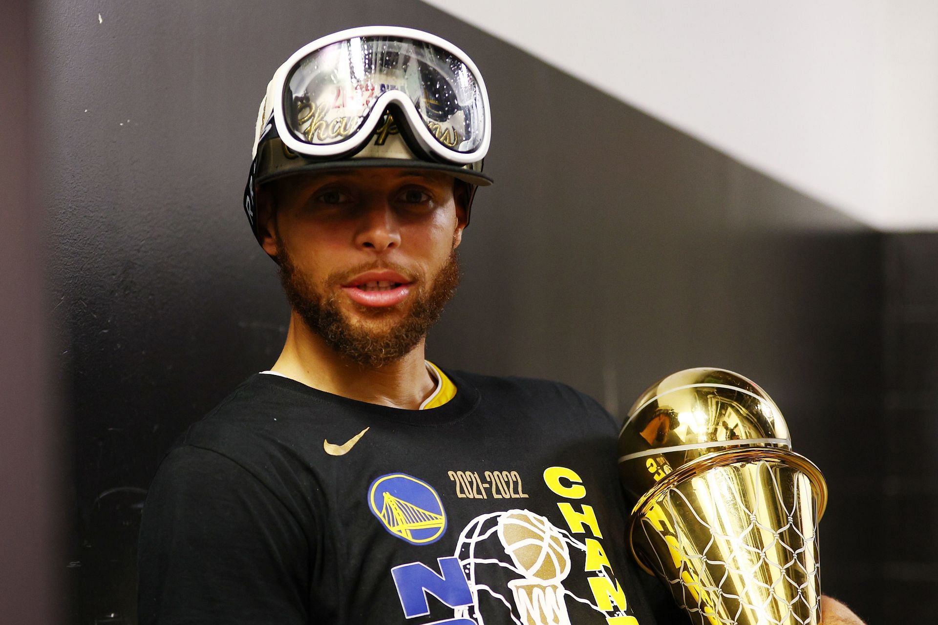 Steph Curry after winning his fourth NBA championship