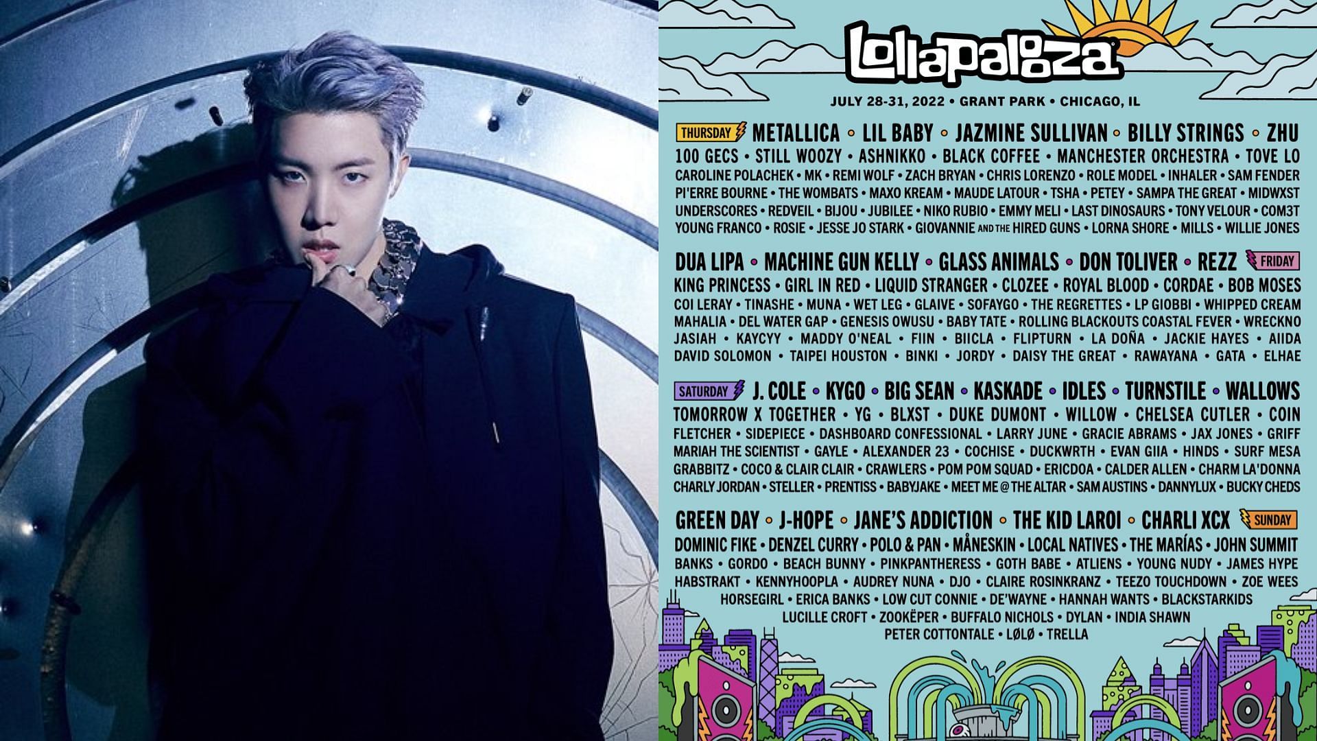 BTS J-hope will headline Lollapalooza (Image via Instagram)