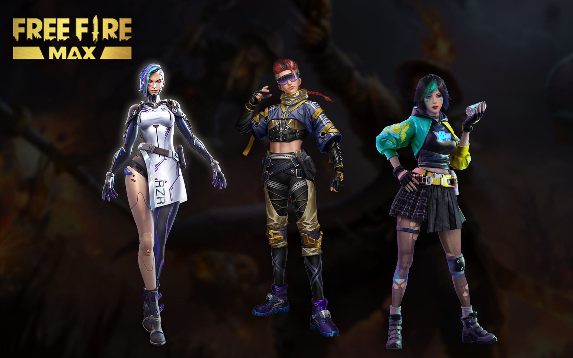 Free Fire MAX features a wide-character selection (Image via Sportskeeda)