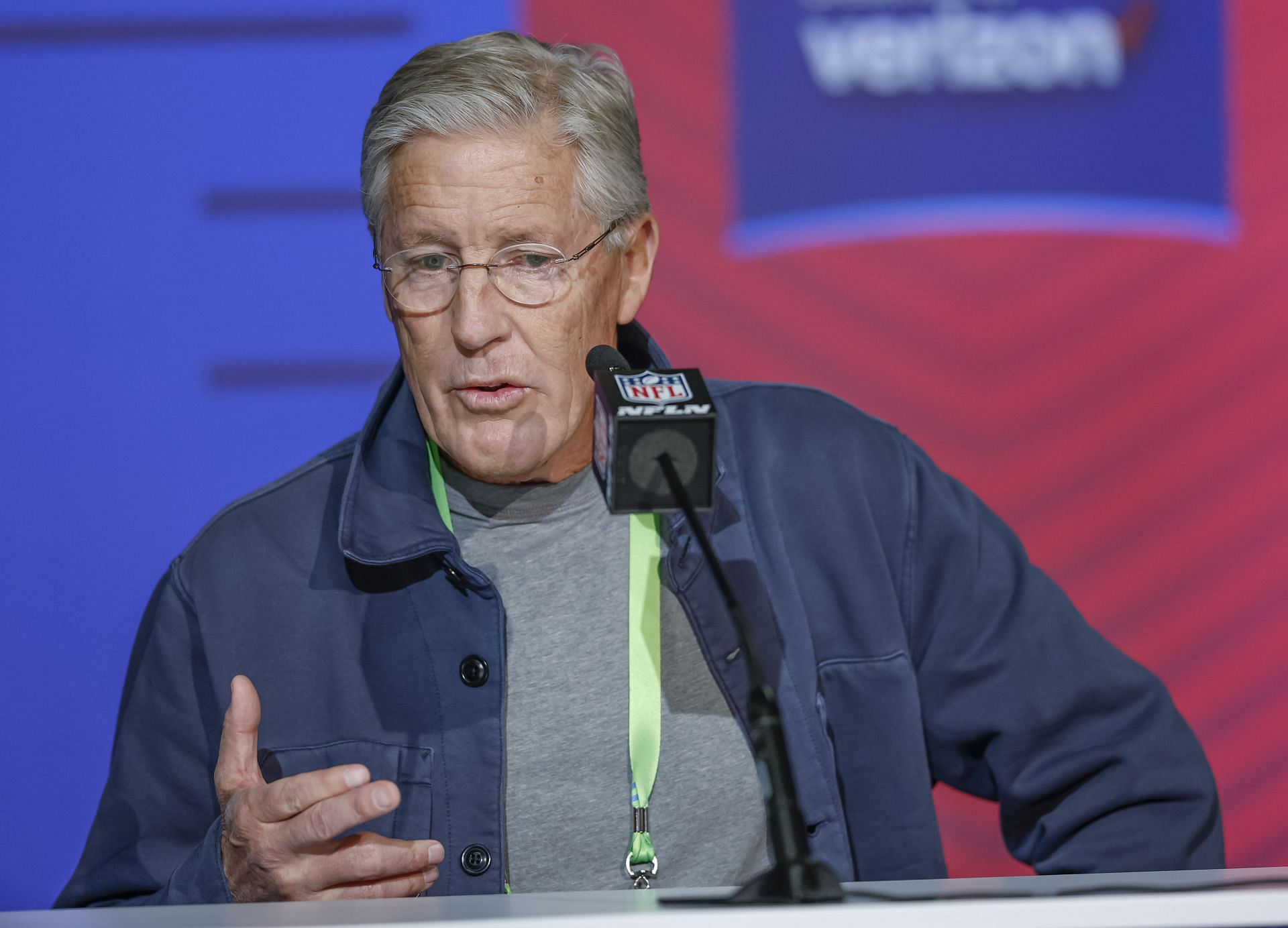 Pete Carroll at the NFL Combine