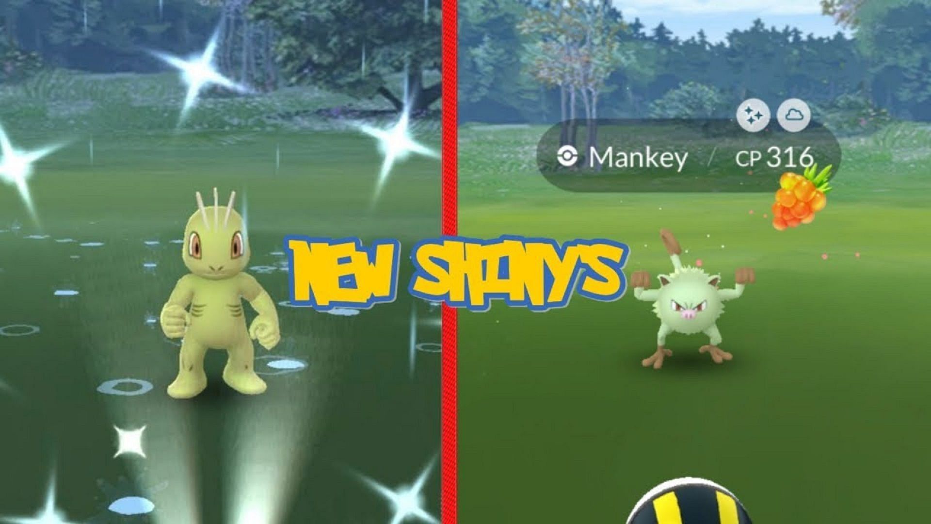 Machop and Mankey received their shiny forms approximately three years ago (Image via LiftingAndZombies/Youtube)