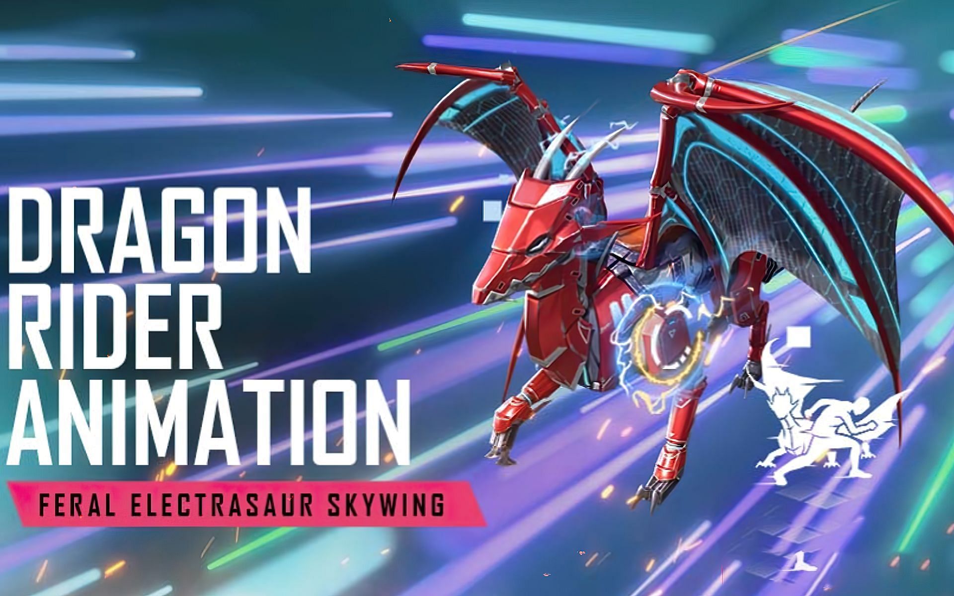 How to get Dragon Rider Animation and Feral Electrasaur Skywing in Free  Fire MAX Faded Wheel (India server)