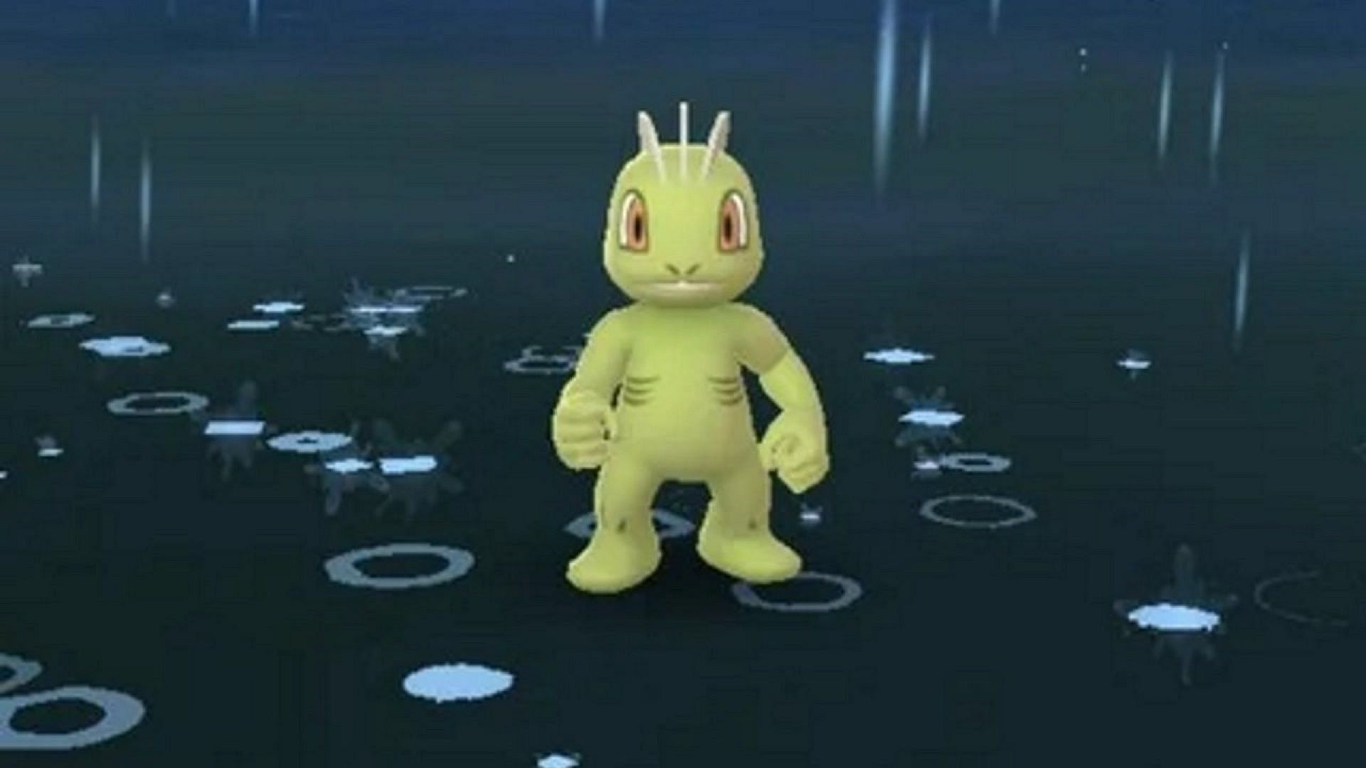 Shiny Machop in Pokemon GO (Image via Niantic)
