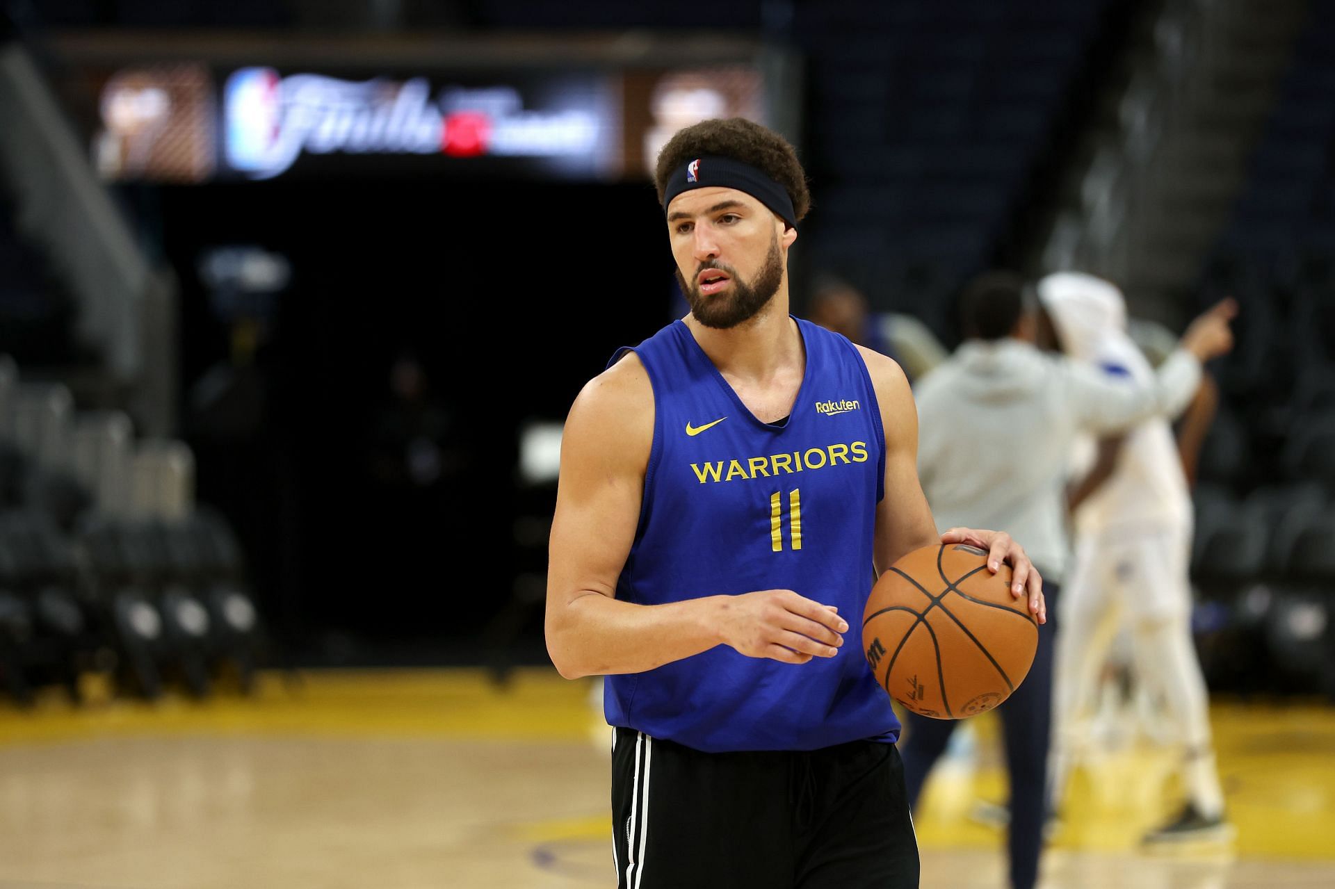 Golden State Warriors star Klay Thompson at 2022 NBA Finals media day