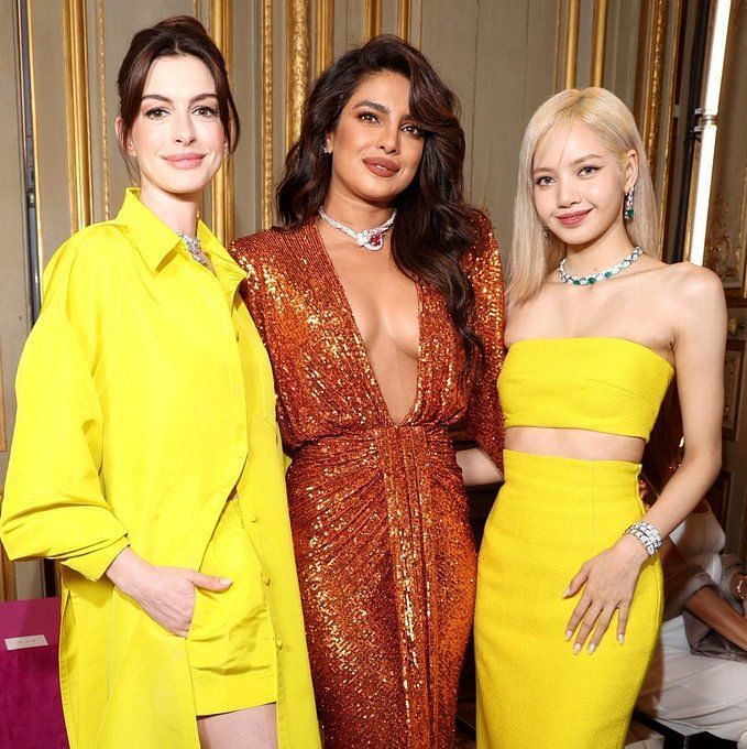 Blackpinks Lisa Poses For A Gorgeous Selca With Priyanka Chopra And Anne Hathaway 