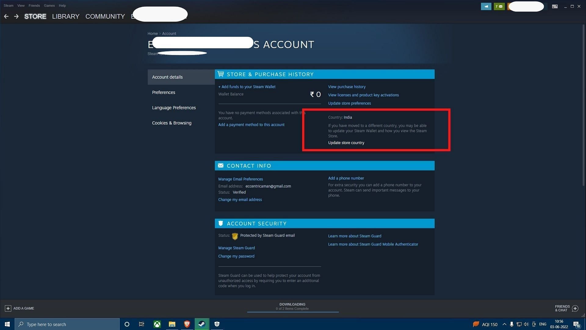 How to change regions in steam 2022 