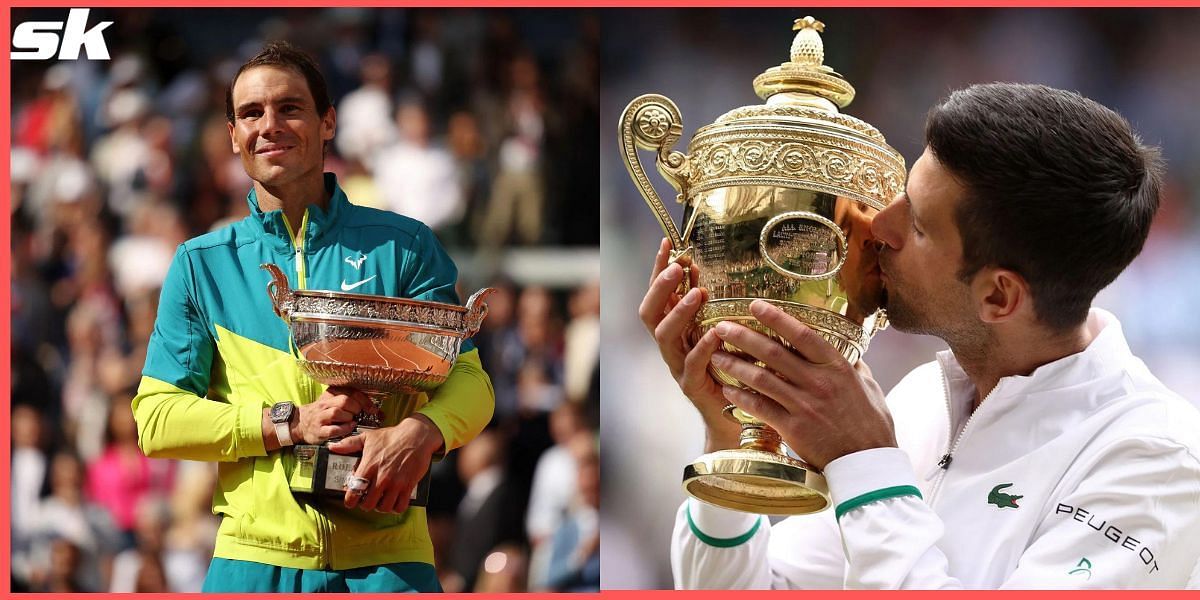 Rafael Nadal (L) and Novak Djokovic are set to feature in the Giorgio Armani Tennis Classic