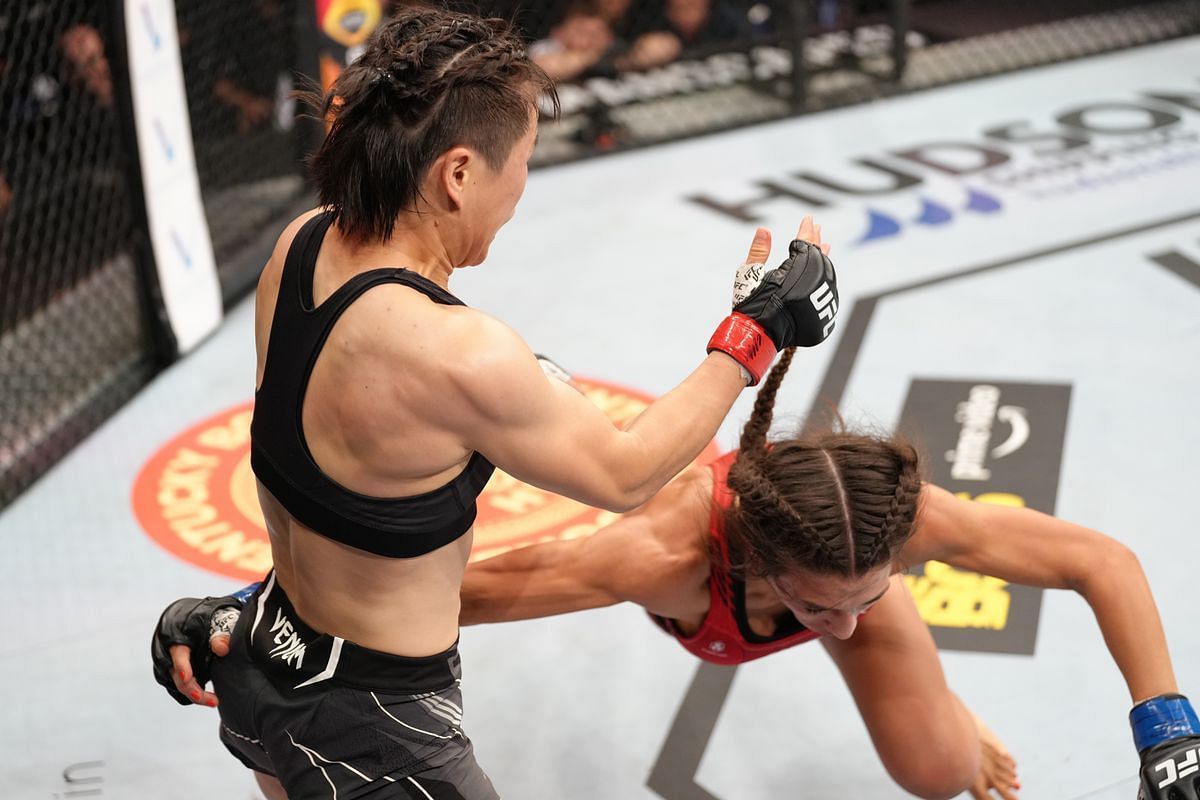 Weili Zhang settled the score with Joanna Jedrzejczyk by knocking her out violently
