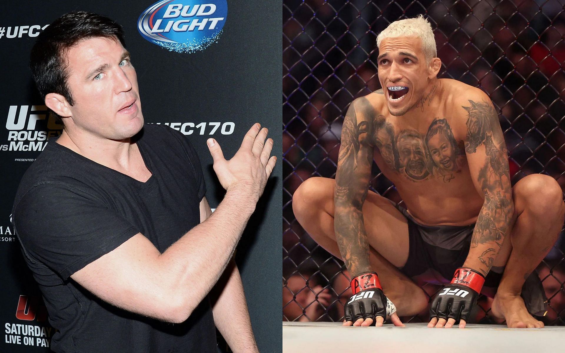 Chael Sonnen (left) and Charles Oliveira (right) (Images courtesy of Getty)