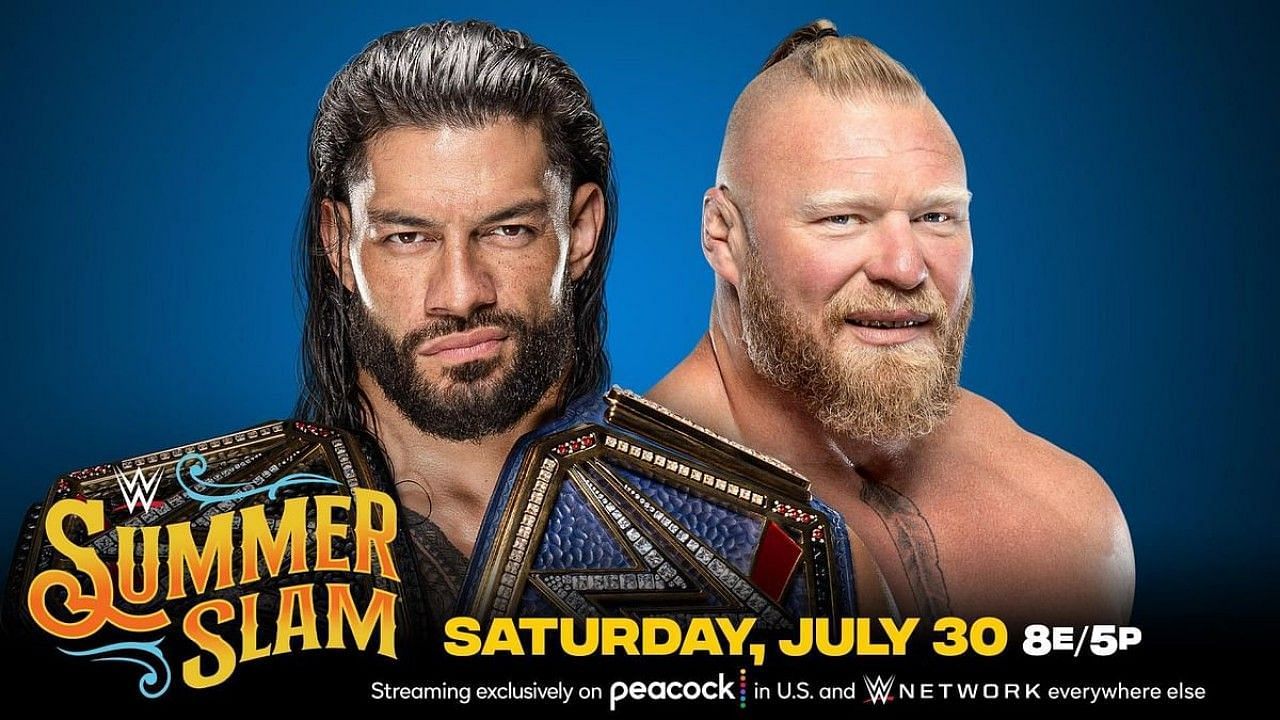 SummerSlam 2022 में अनडिस्प्यूटेड WWE यूनिवर्सल चैंपियन रोमन रेंस का मैच ब्रॉक लैसनर से होना है