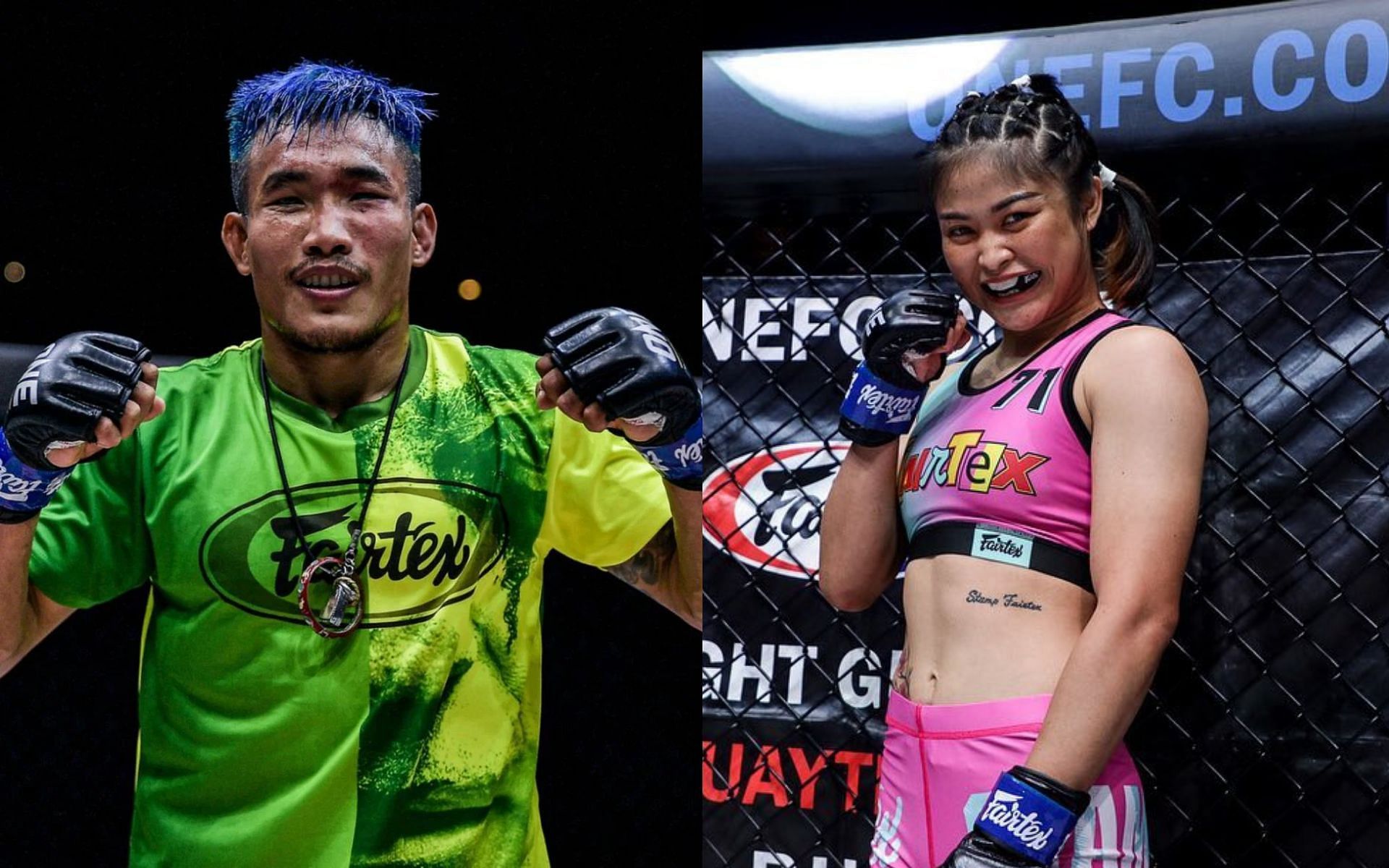 Yodkaikaew Fairtex and Stamp Fairtex perform a tandem dance together