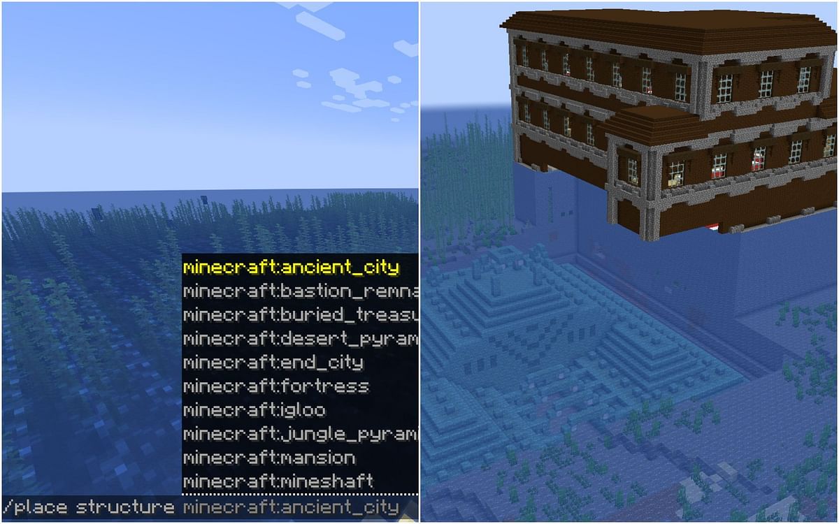 How to generate ingame structures using place command in Minecraft 1.19