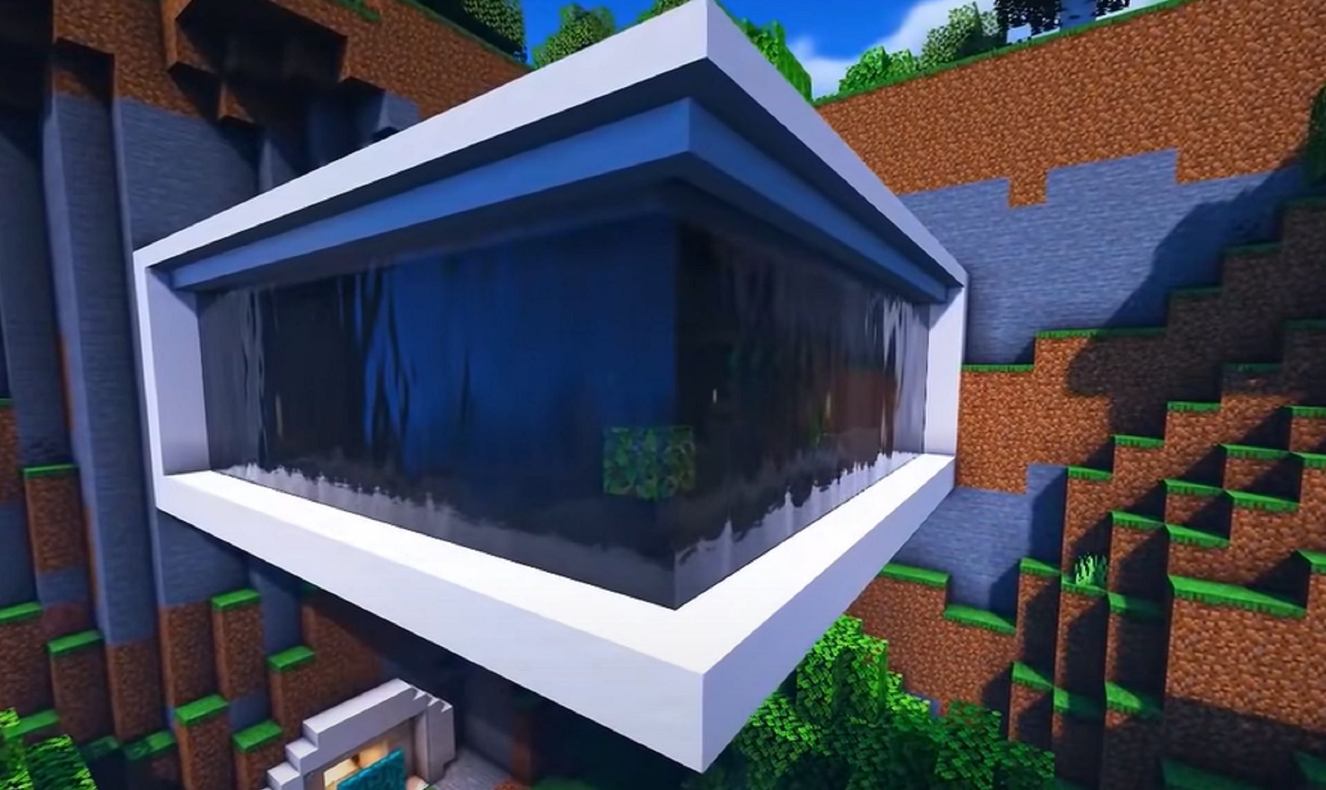 This home design is one of the most unique in version 1.19 (Image via Random Steve Guy/YouTube)