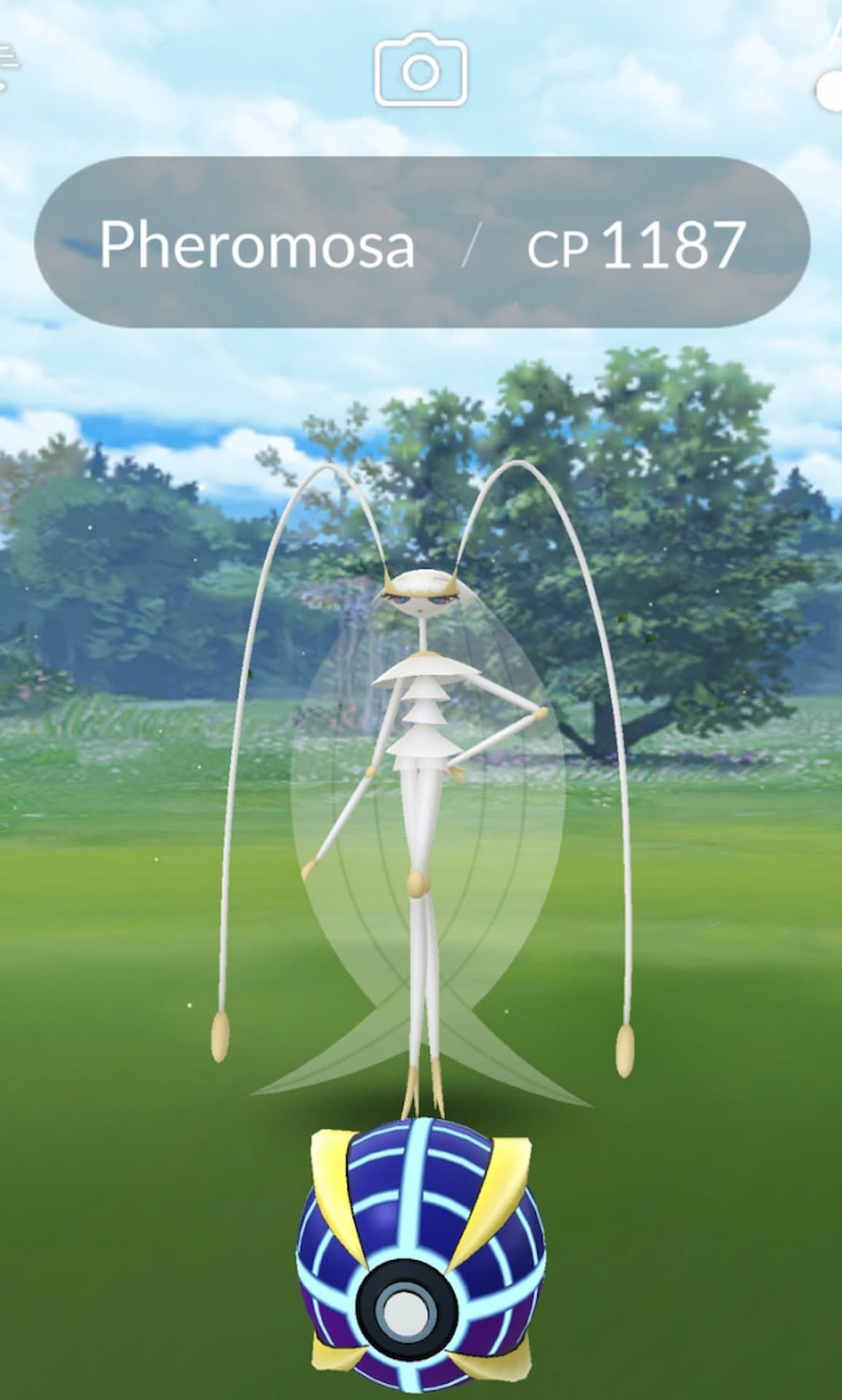 There&#039;s no indication of when a shiny version of Pheromosa will arrive (Image via Niantic)