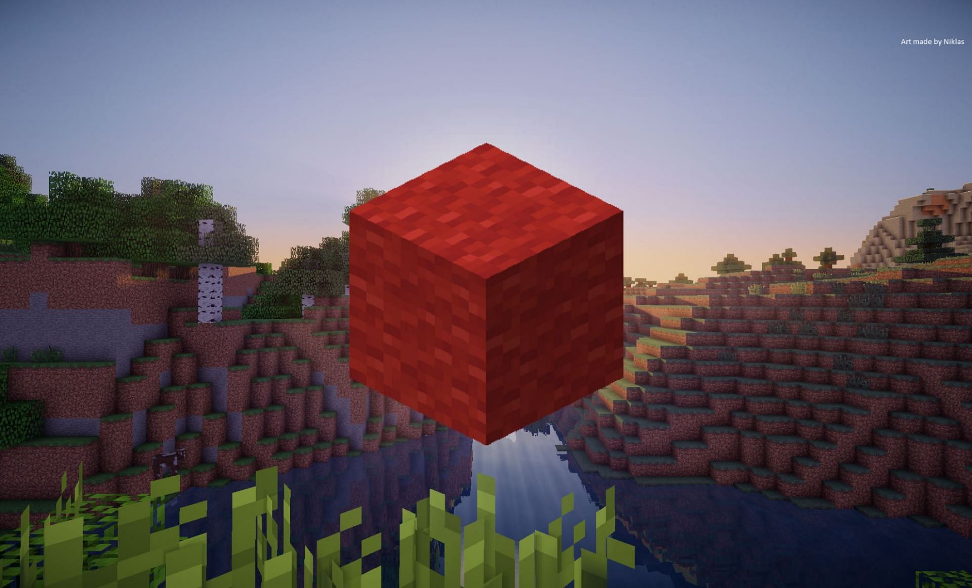 Red wool can make for a mushroom block replacement