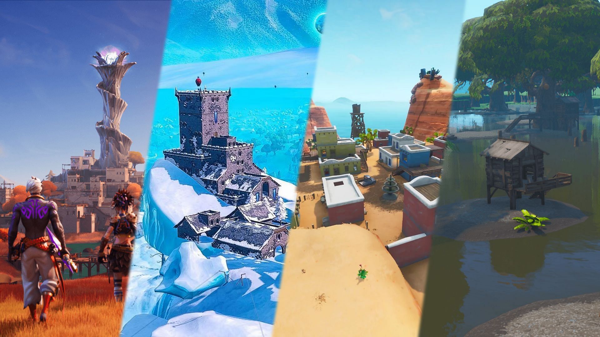 There have been many different Fortnite biomes on the island (Image via Sportskeeda)