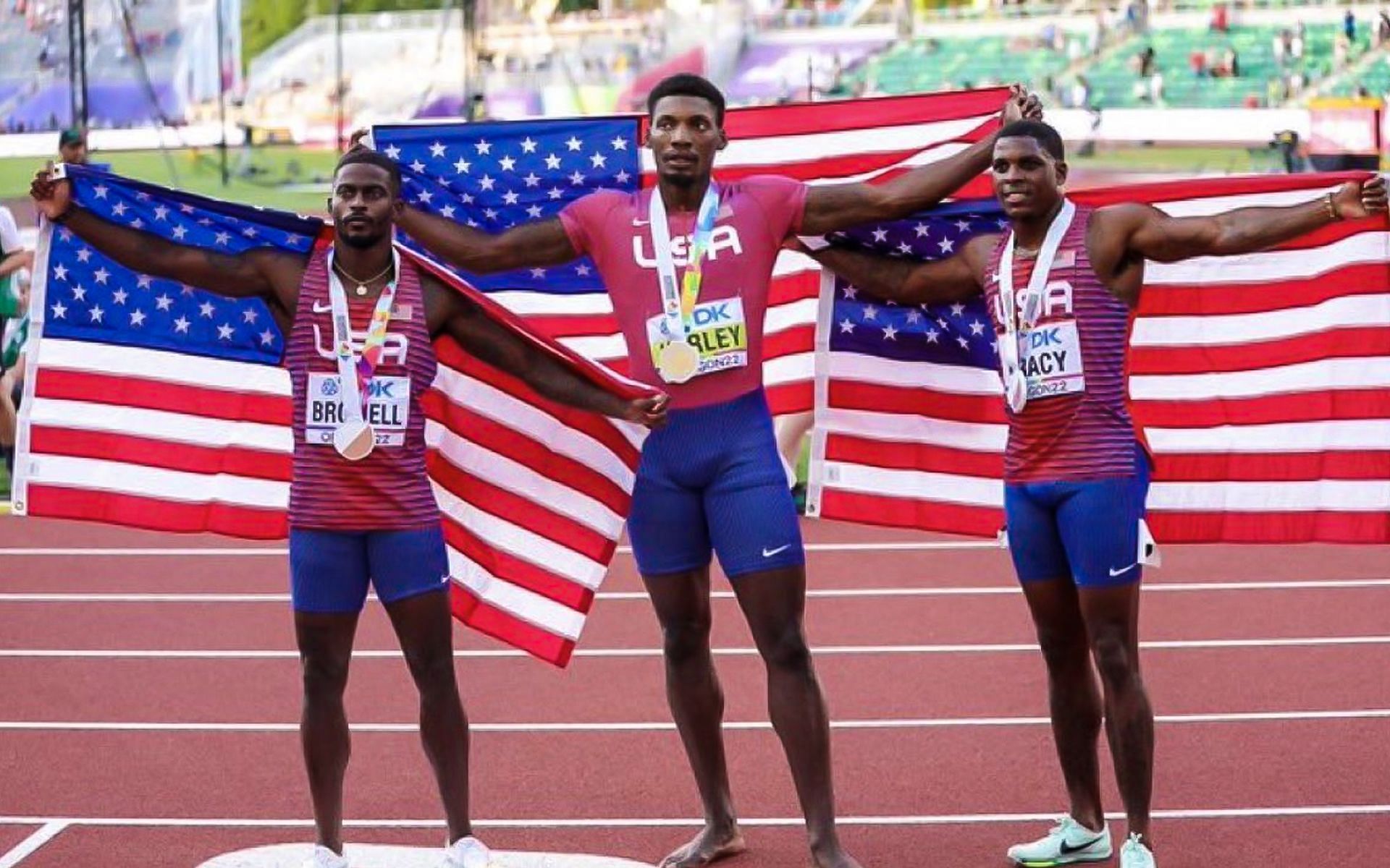 “What a race”- Fans react as USA creates history by winning all 3 ...