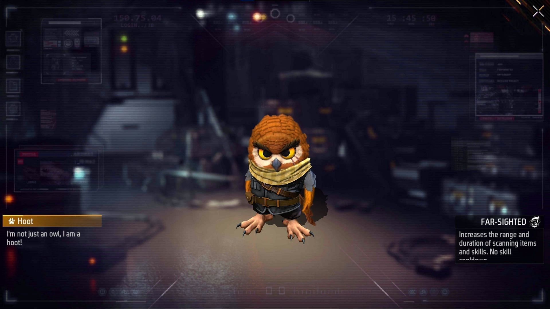 Hoot is the name of the newest pet (Image via Garena)