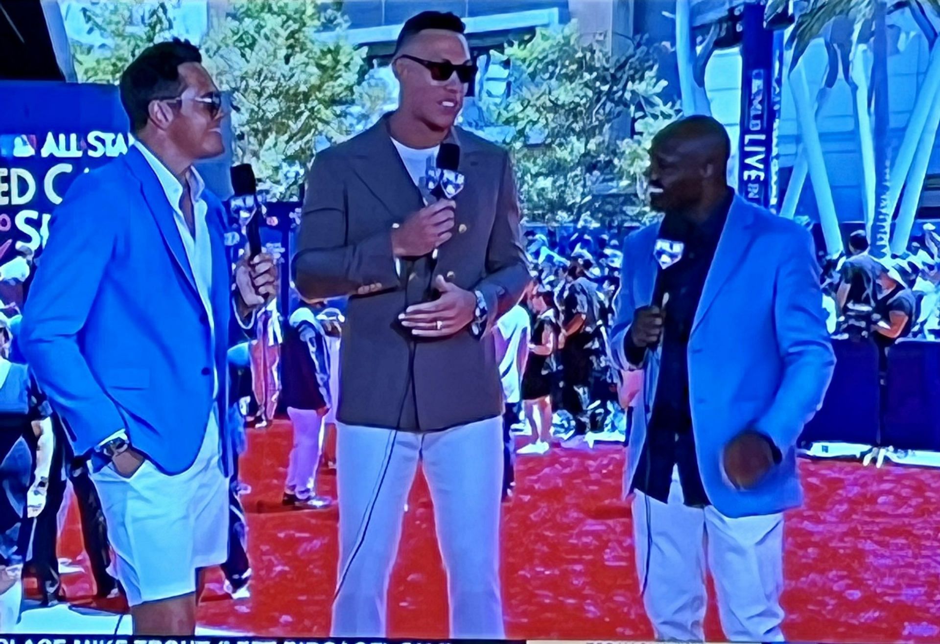New York Yankees superstar Aaron Judge during the All-Star Game Red Carpet Show.