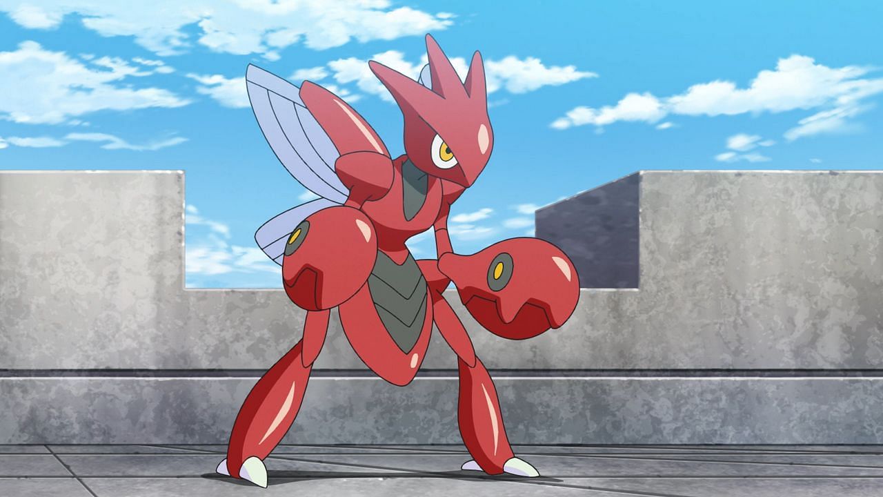 Scizor as it appears in the anime (Image via The Pokemon Company)