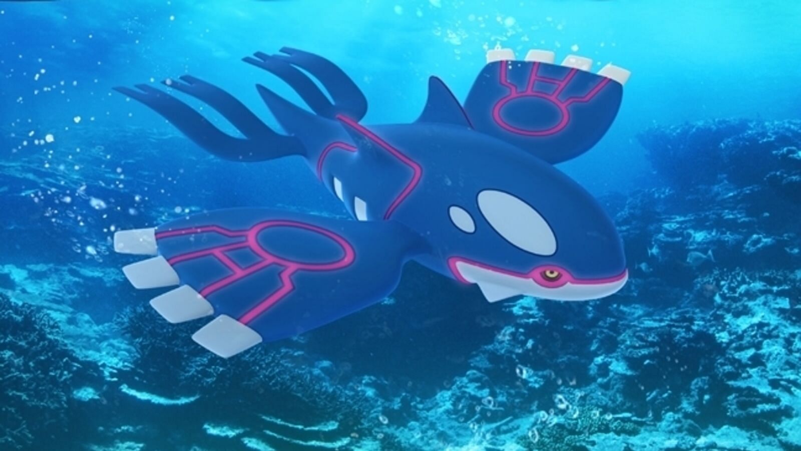 Kyogre as it appears in promotional imagery for Pokemon GO (Image via Niantic)