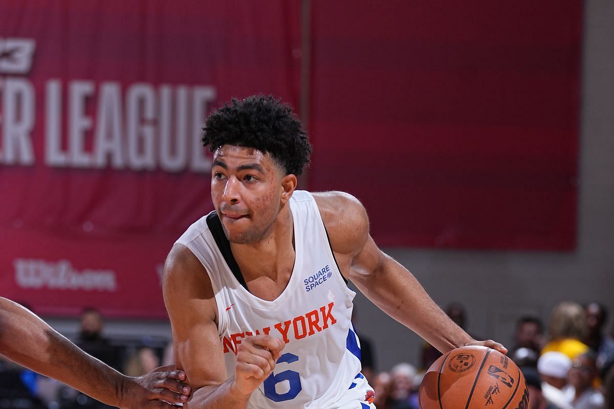 Quentin Grimes of the New York Knicks in the 2022 NBA Summer League