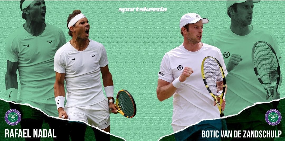 Wimbledon 2022 Rafael Nadal vs Botic van de Znadschulp preview, head