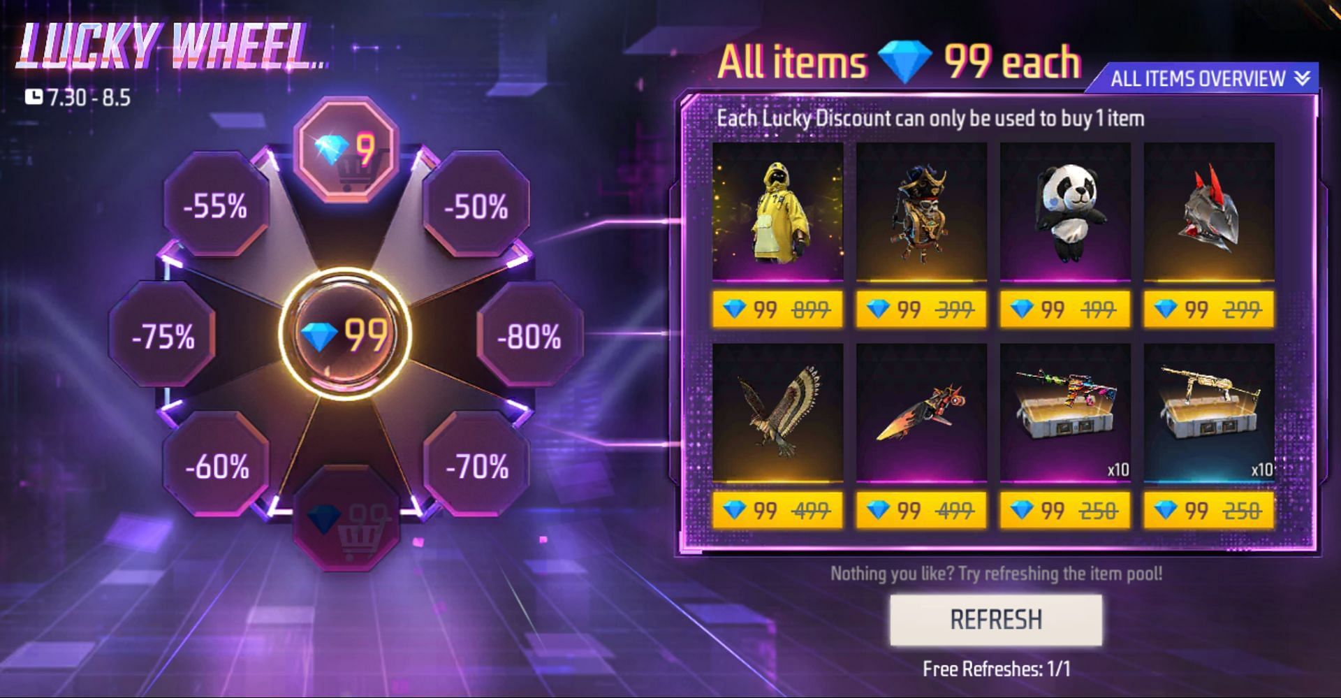 پس از دریافت تخفیف، کاربران باید یک کالا را خریداری کنند (تصویر از طریق Garena)