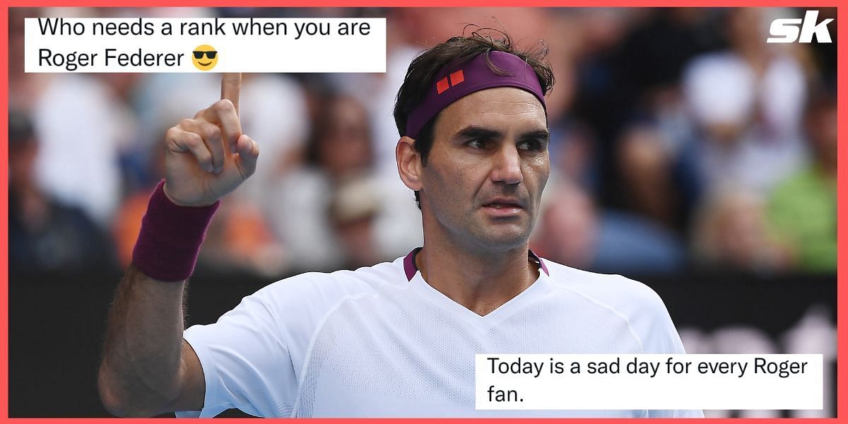 Fans react to Federer being unranked