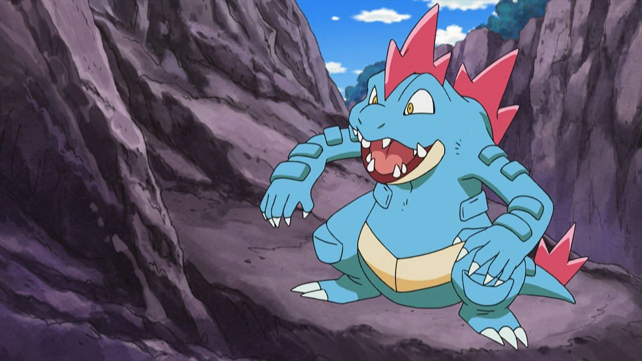 Feraligatr as it appears in the anime (Image via The Pokemon Company)