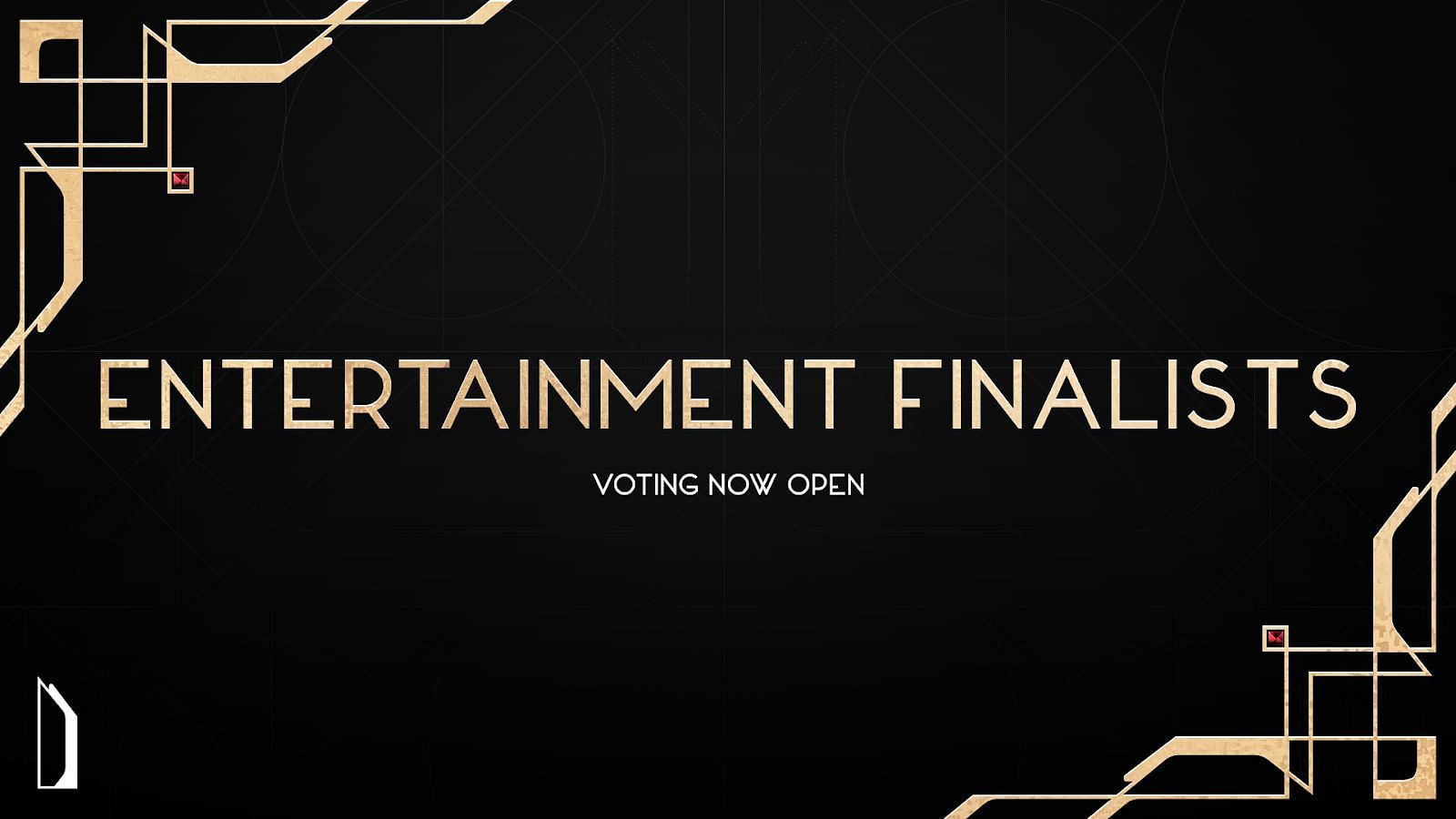Voting is open for Entertainment Awards (Image via Esports Awards)