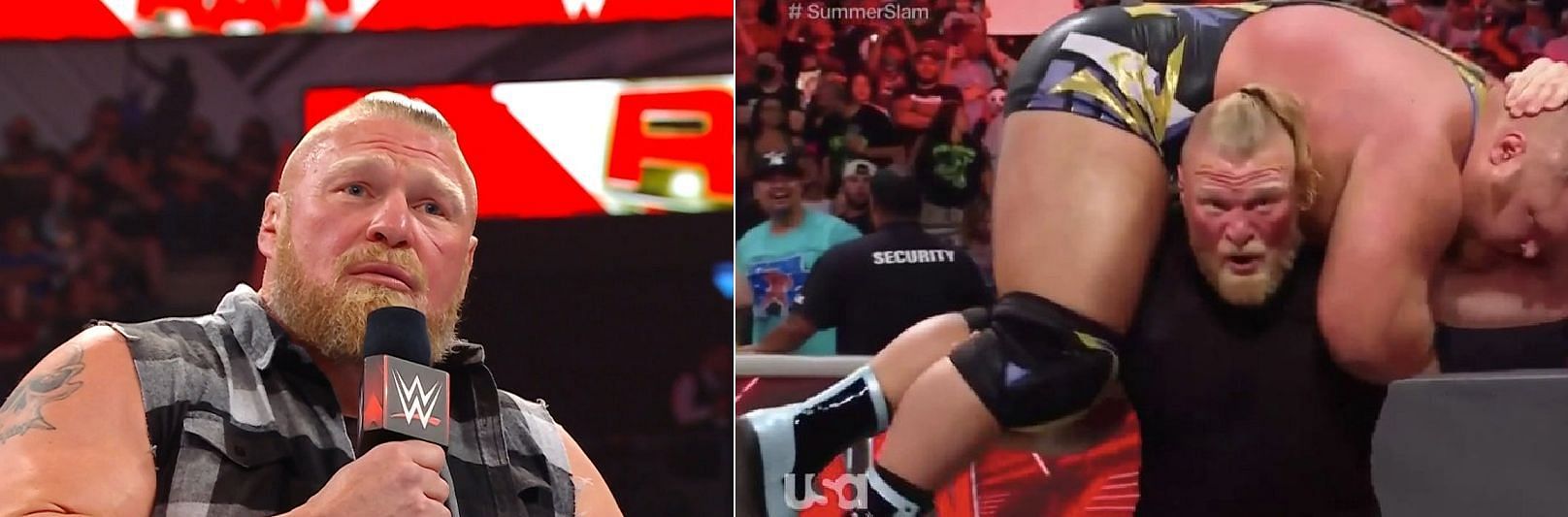 [Watch] Brock Lesnar botches his own finisher on return to WWE RAW