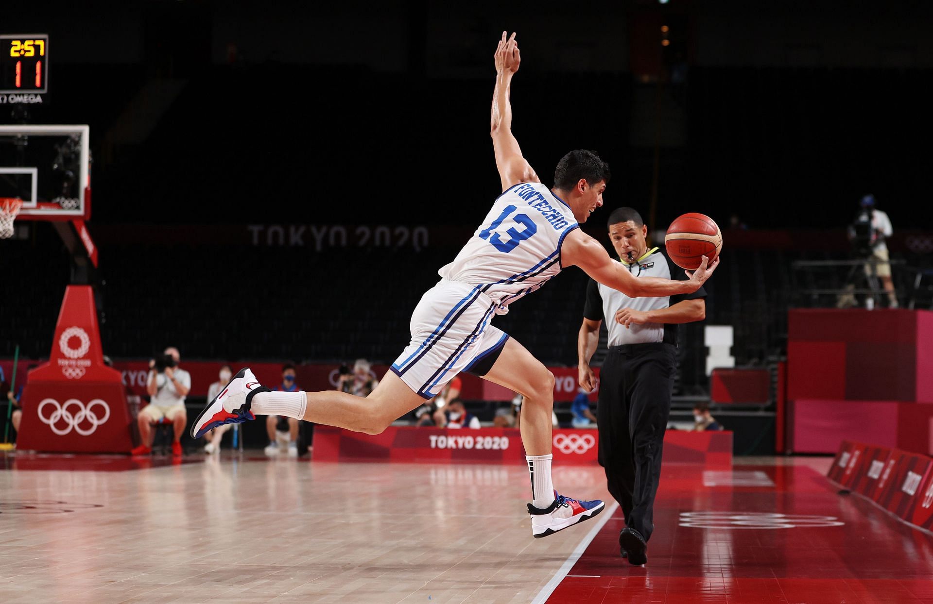 Simone Fontecchio of Italy during the Men&#039;s Basketball Quarterfinal game in the 2020 Tokyo Olympics