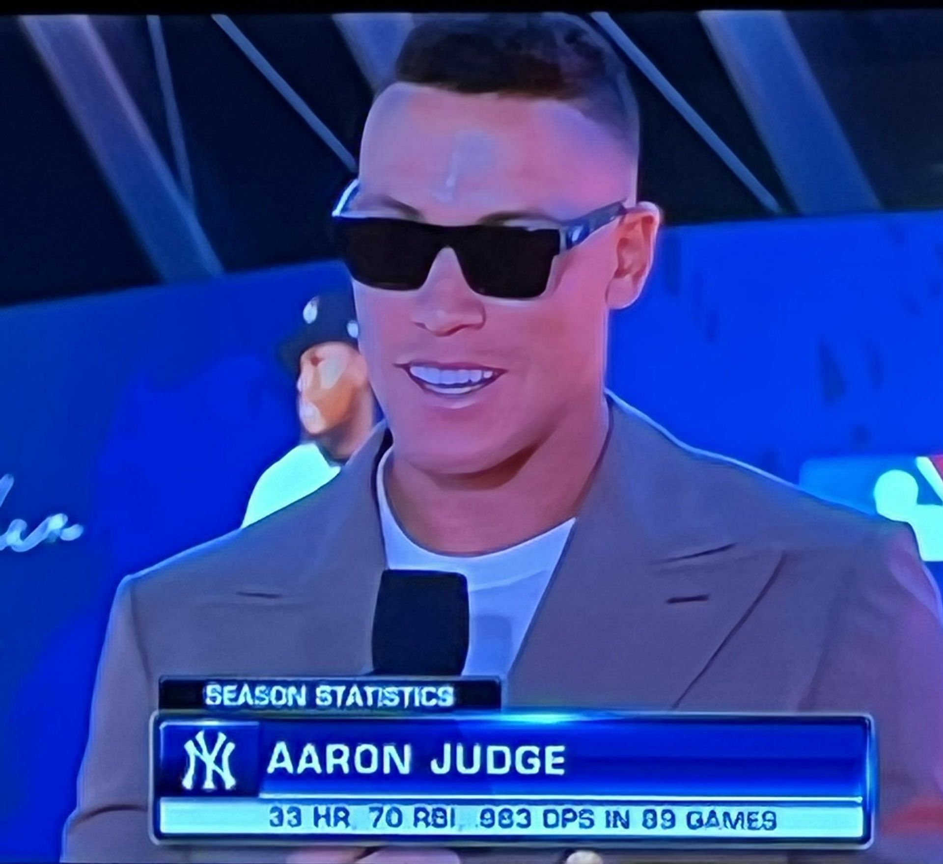 New York Yankees slugger Aaron Judge during the Red Carpet Show.