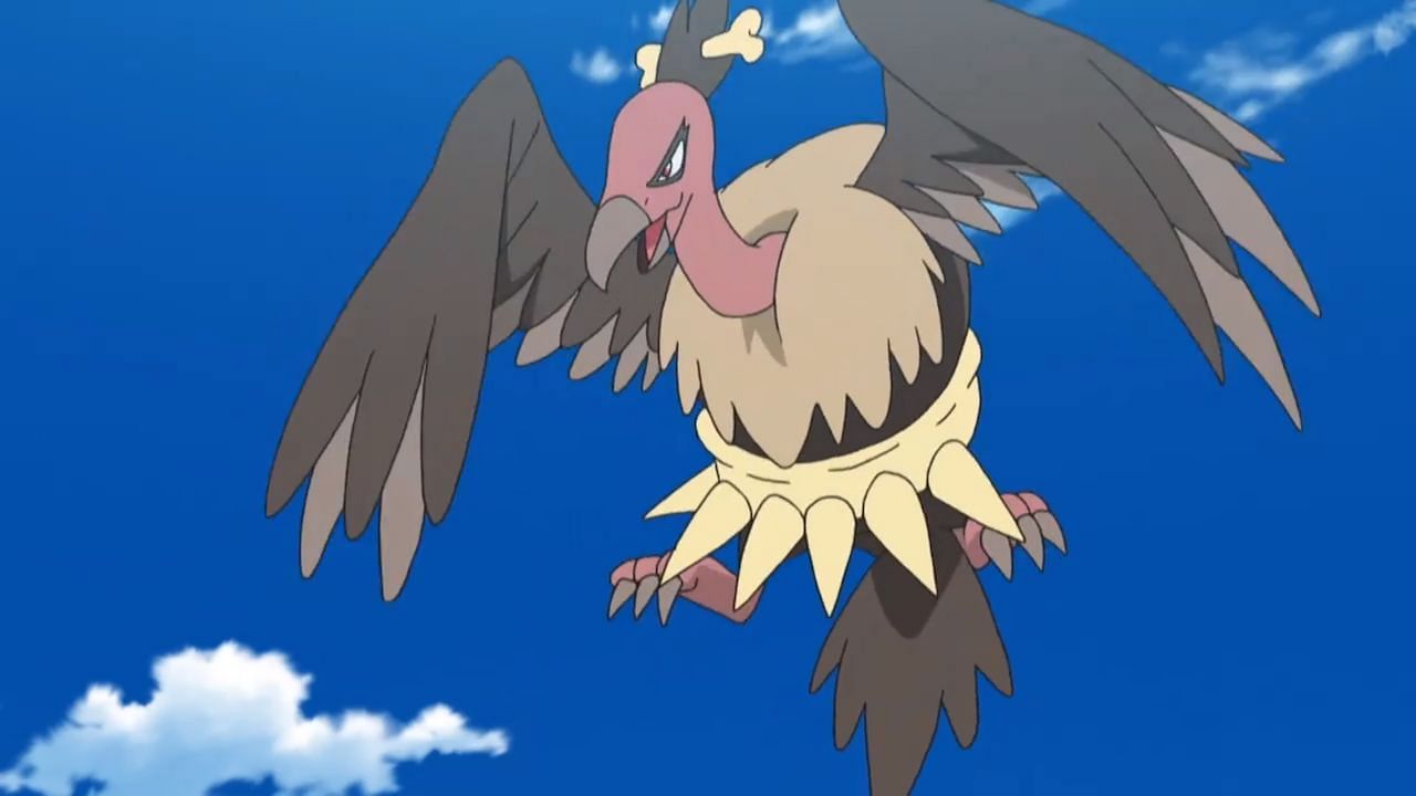 Mandibuzz as it appears in the anime (Image via The Pokemon Company)