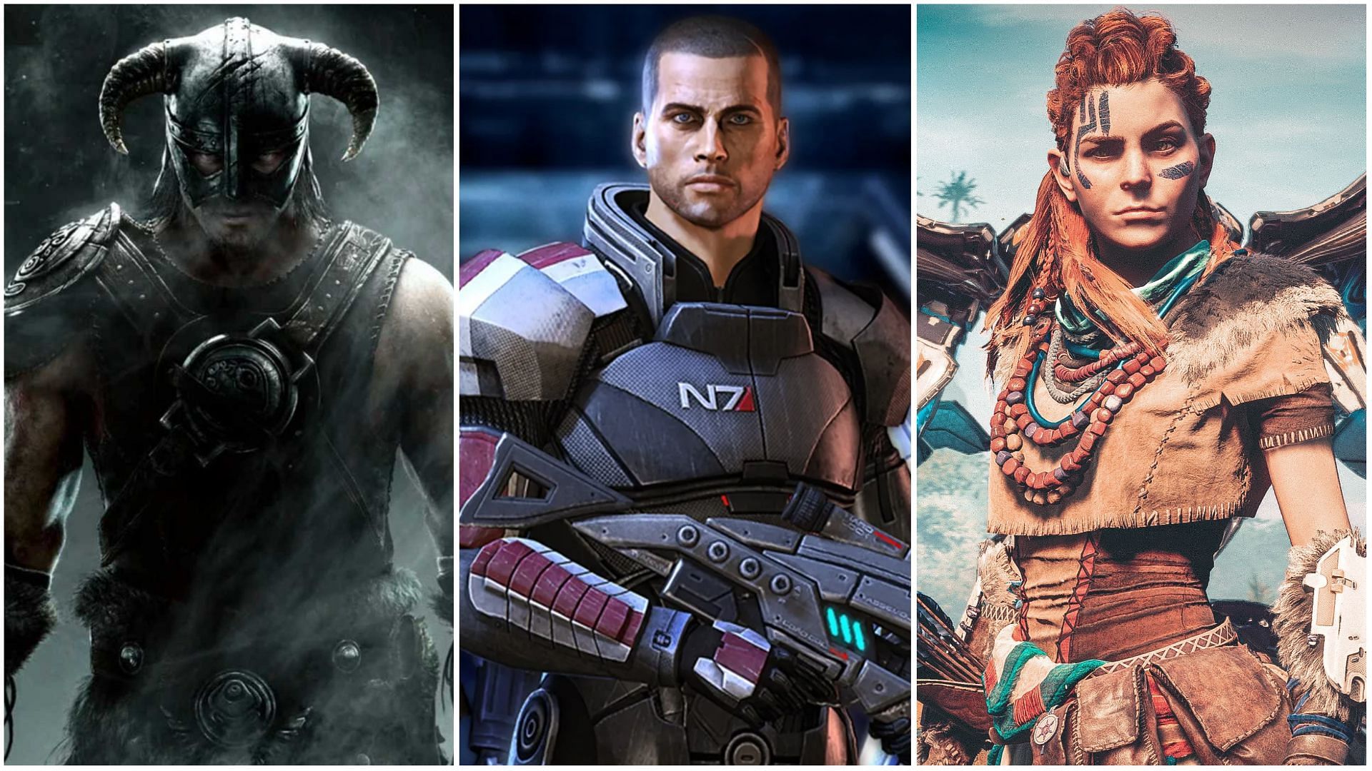 Some RPGs from the 2010s which left quite and impressions (Image via Bethesda, BioWare &amp; Guerilla Games)