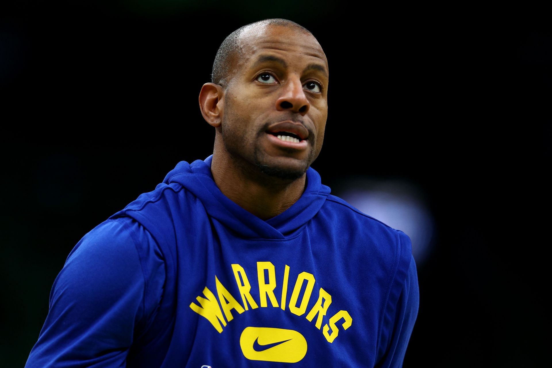 Andre Iguodala of the Golden State Warriors before Game 6 of the 2022 NBA Finals