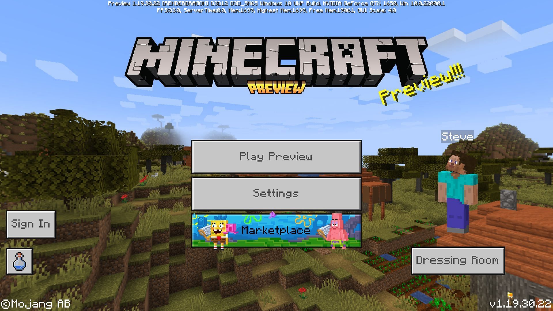 Players can normally open the game and play (Image via Mojang)